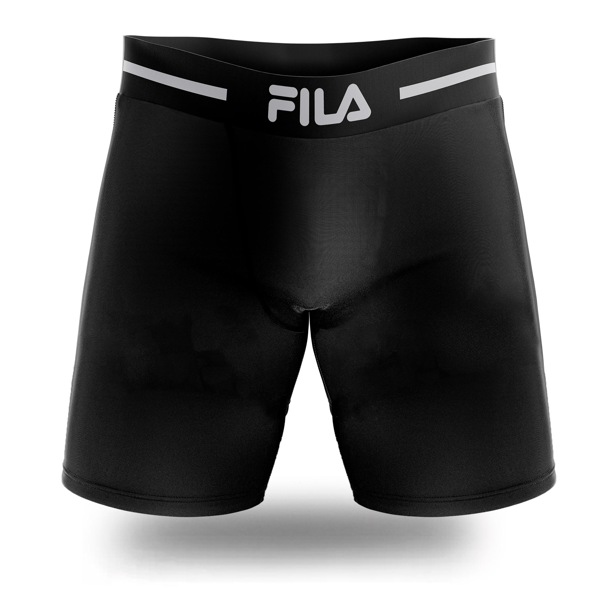 PACK X3 BOXER LARGO FILA PRETINA ANCHA NEGRO - 3