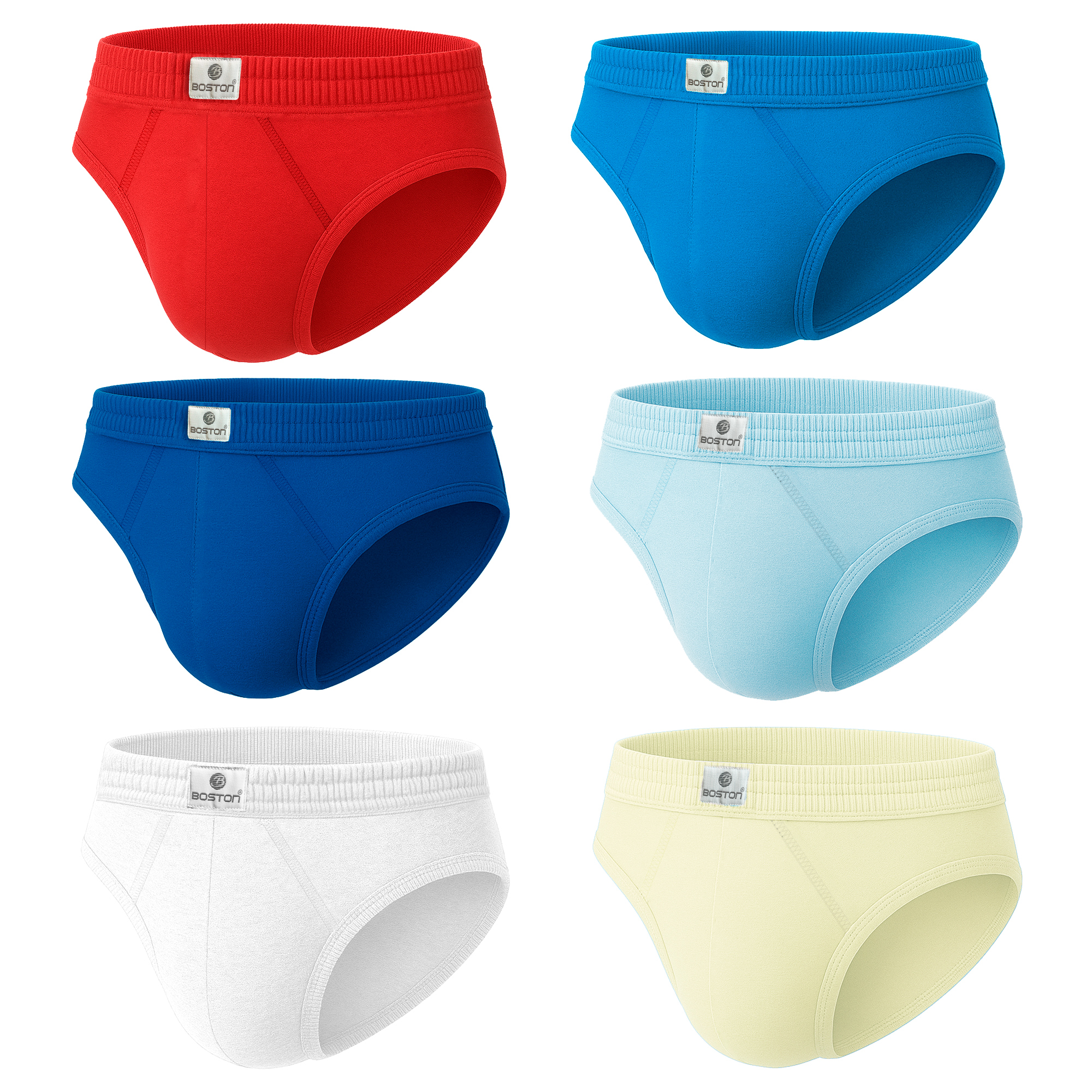 PACK X6 TRUSAS ALGODÓN BOSTON MULTICOLOR  2 878 RECUBIERTO BIKINI - 3