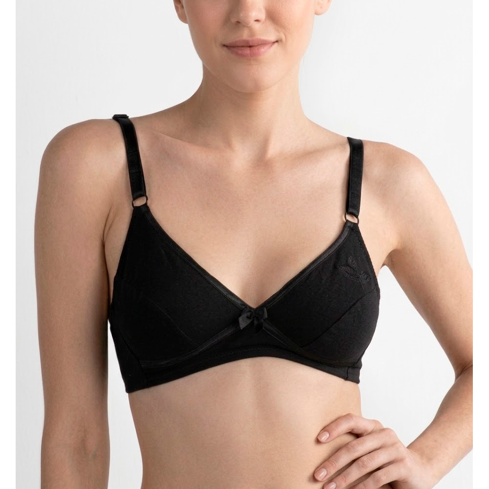 BRASIER PETER PAN REALCE NATURAL COPA B ALGODÓN NEGRO 7053 - 3