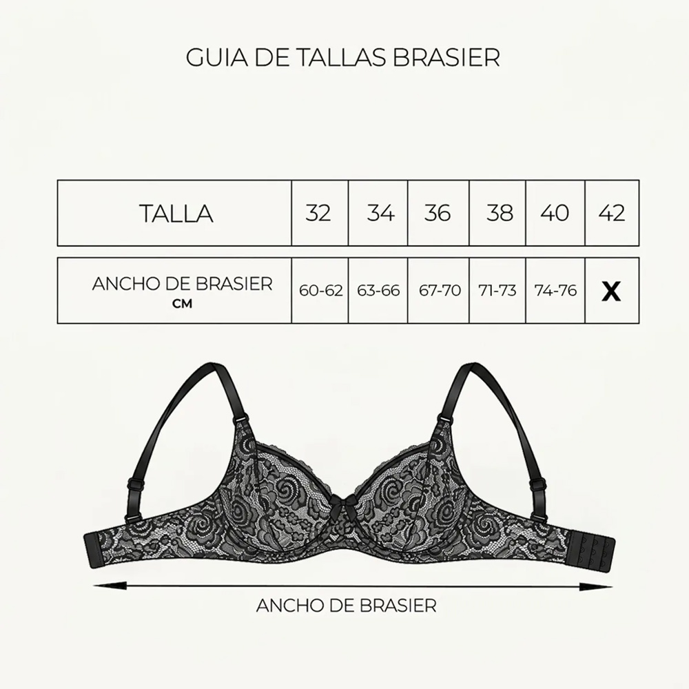 BRASIER REALCE NATURAL CON ENCAJE PETER PAN NEGRO 7912 - 5