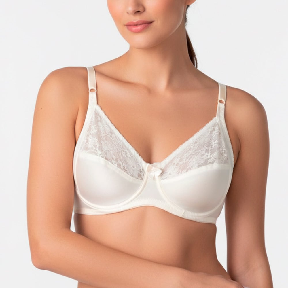 BRASIER PETER PAN FULL SOPORTE COPA B CON ARO ENCAJE BLANCO 2050 - 1