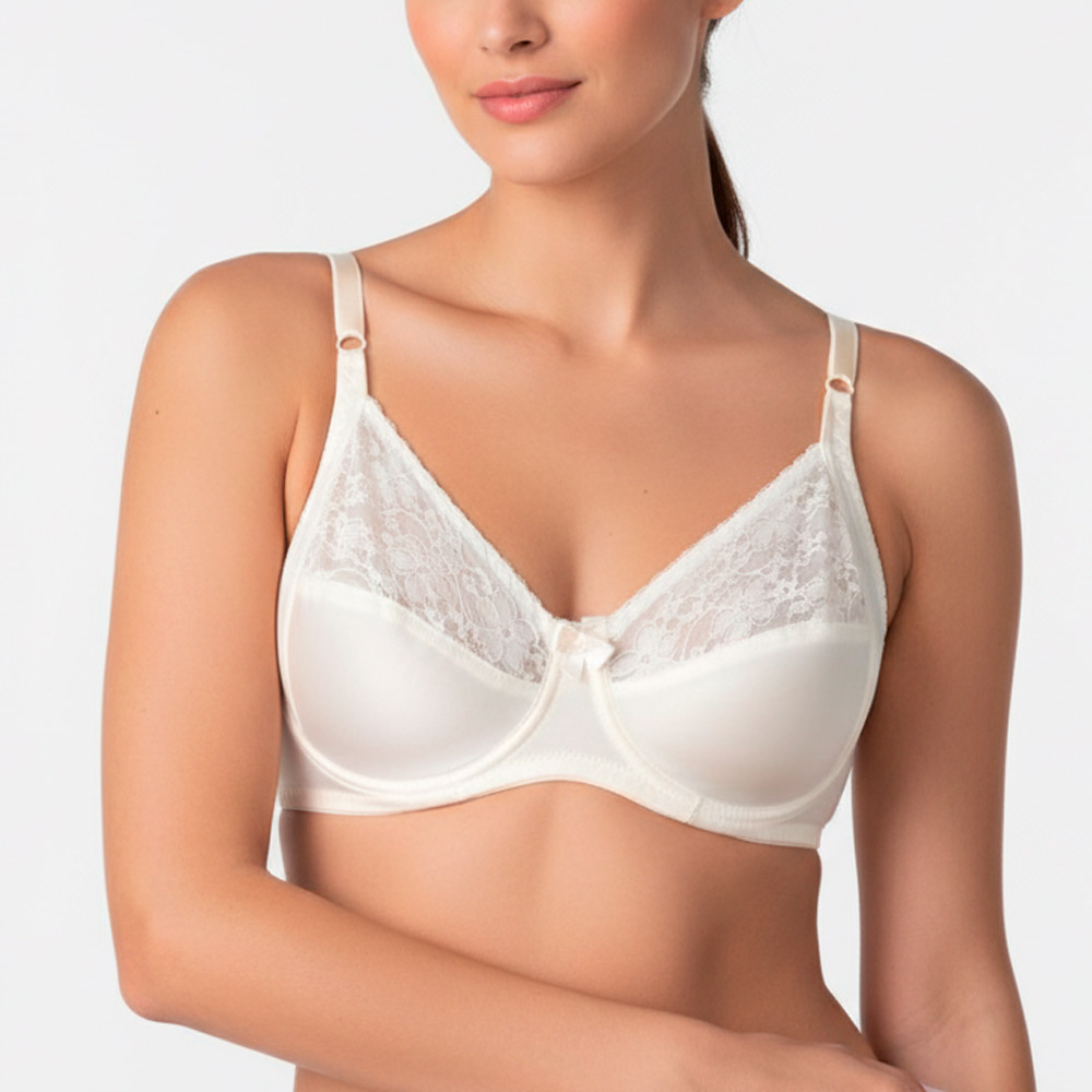 BRASIER PETER PAN FULL SOPORTE COPA B CON ARO ENCAJE BLANCO 2050 - 1