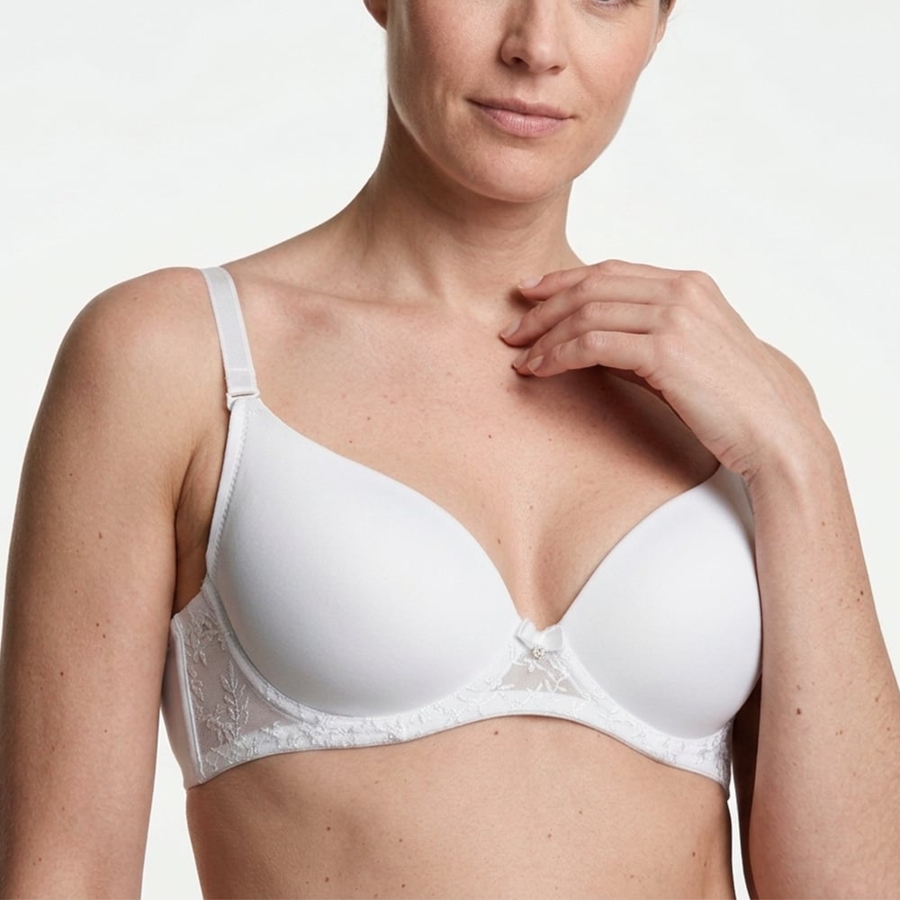 BRASIER REALCE MEDIO CON ENCAJE PETER PAN BLANCO 2312 - 2