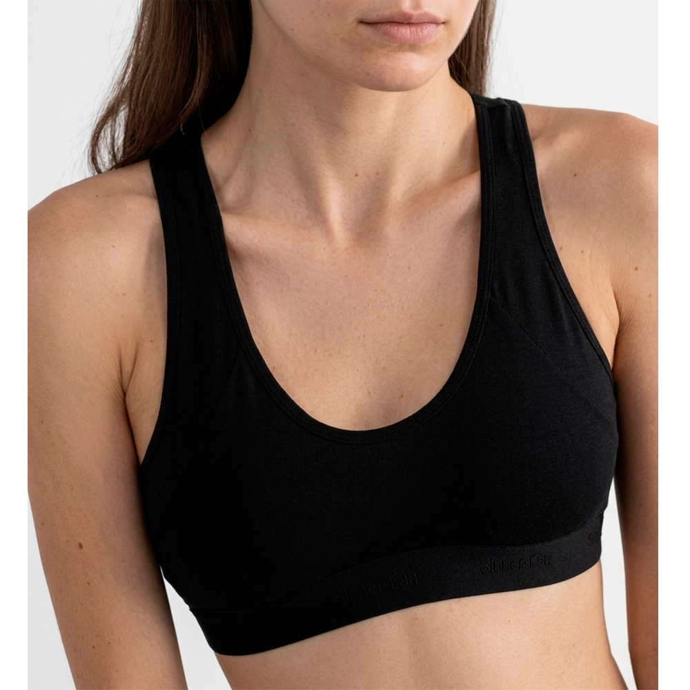 TOP DEPORTIVO PETER PAN SOPORTE ALGODÓN LYCRA NEGRO 3260 - 4