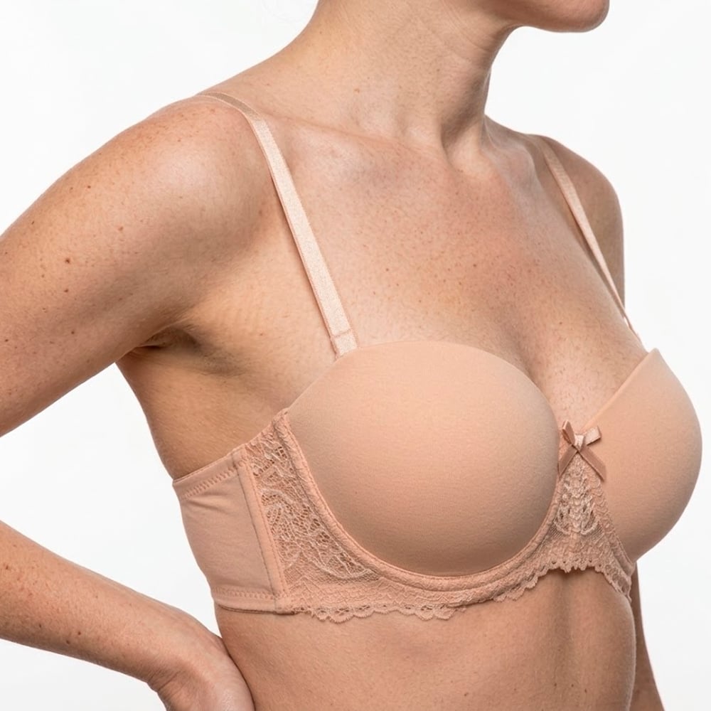 BRASIER STRAPLESS REALCE ALTO PETER PAN BEIGE 2495 - 2