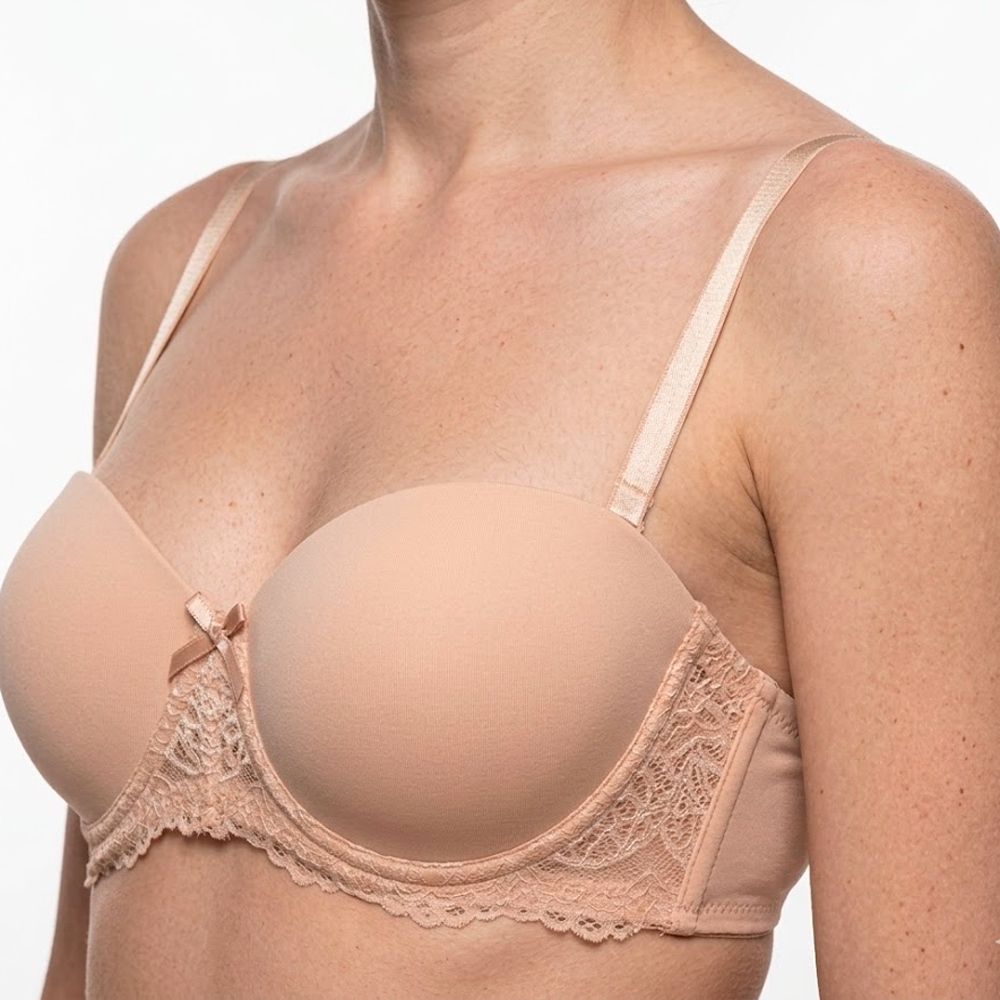 BRASIER STRAPLESS REALCE ALTO PETER PAN BEIGE 2495 - 4