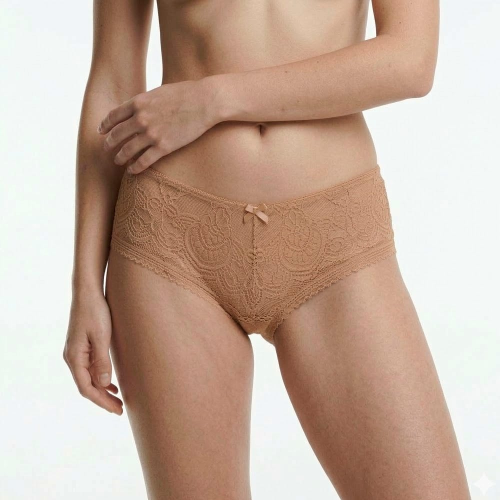 BOXER ENCAJE PETER PAN BEIGE 638 - 1