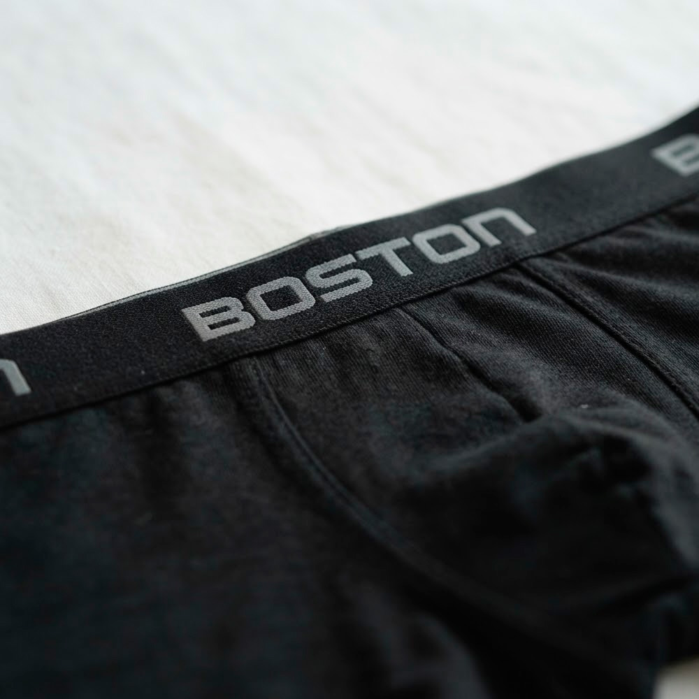 PACK X6 BÓXER BOSTON CORTO NEGRO ALGODÓN - 3