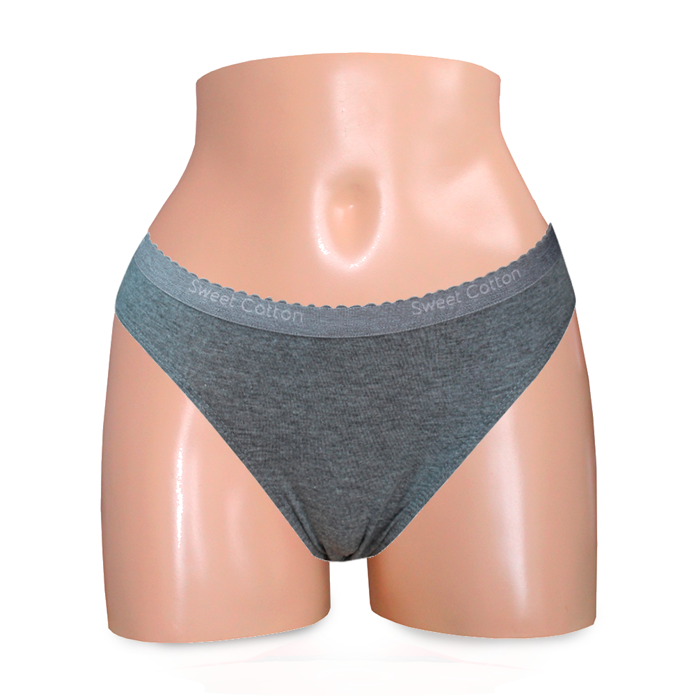 BIKINI SWEET COTTON PLOMO - 1