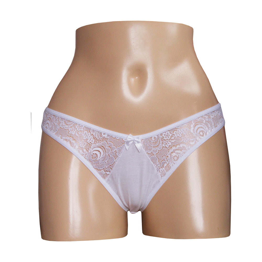 BIKINI ALGODON PIMA Y ENCAJE PETER PAN BLANCO 429 - 1
