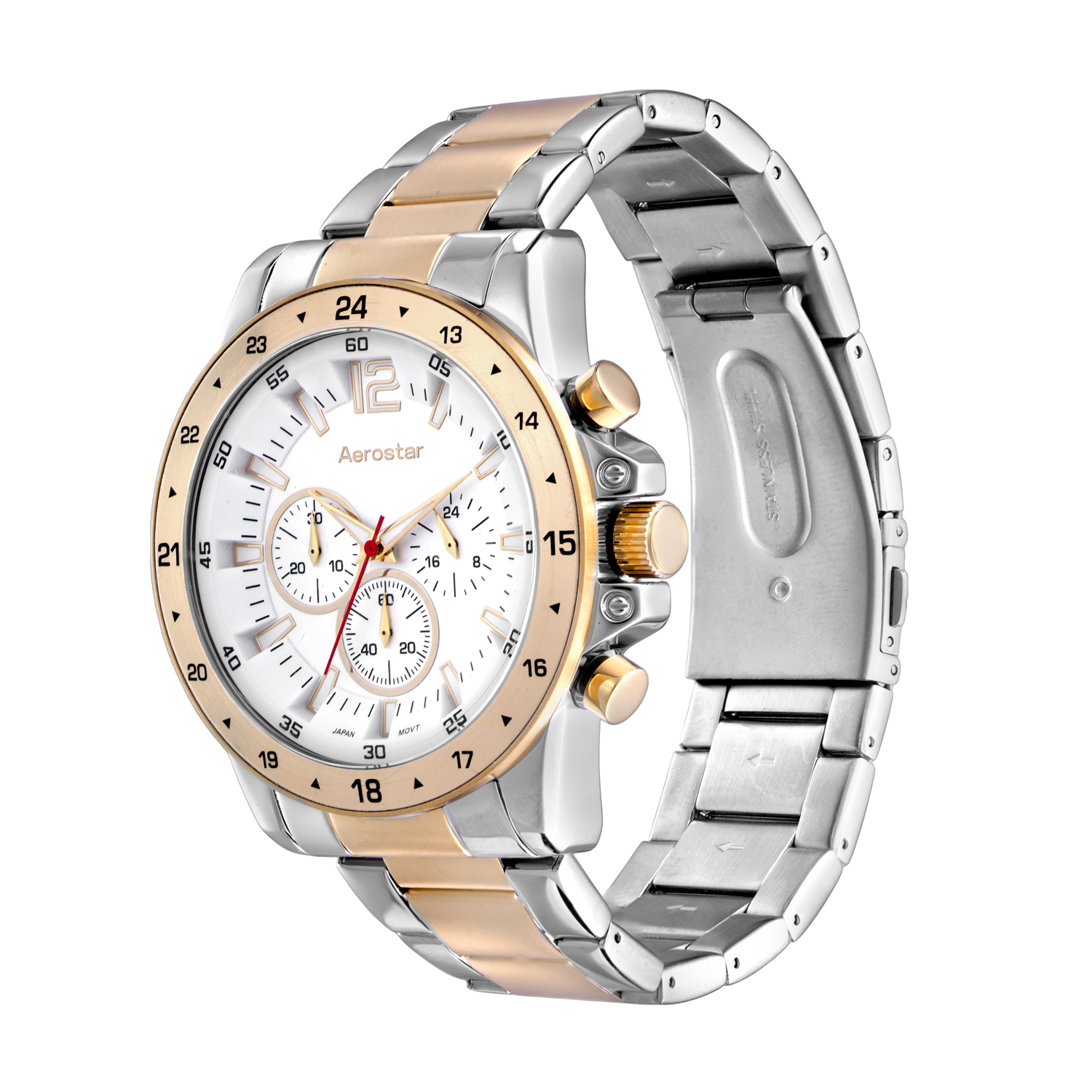 RELOJ AEROSTAR AE20004ASG SALVATORE ACUATICO HOMBRE DORADO - 2