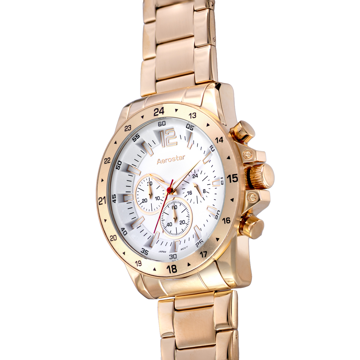 RELOJ AEROSTAR  AE20004AGD SALVATORE ACUATICO HOMBRE DORADO - 3