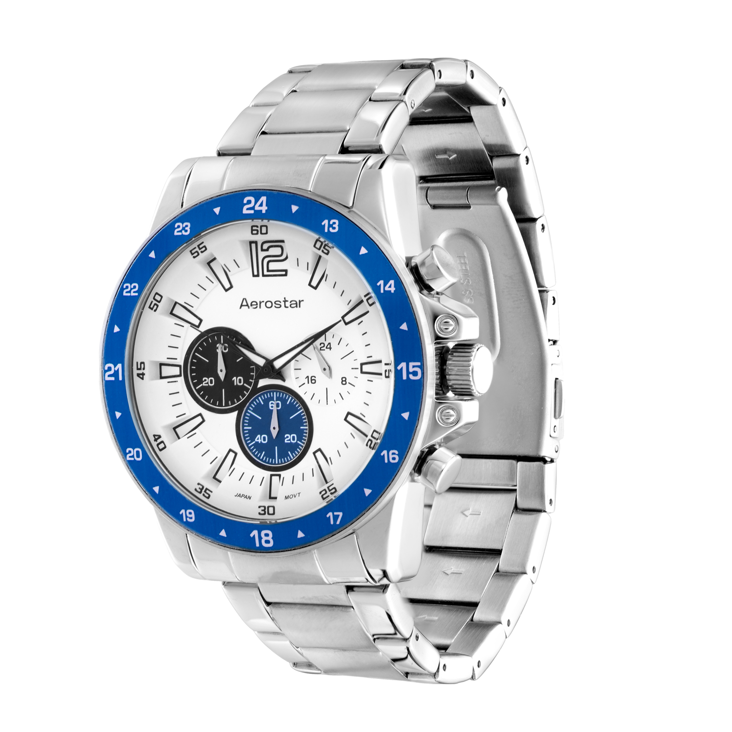 RELOJ AEROSTAR  AE20004ABL SALVATORE ACUATICO HOMBRE PLATEADO - 2