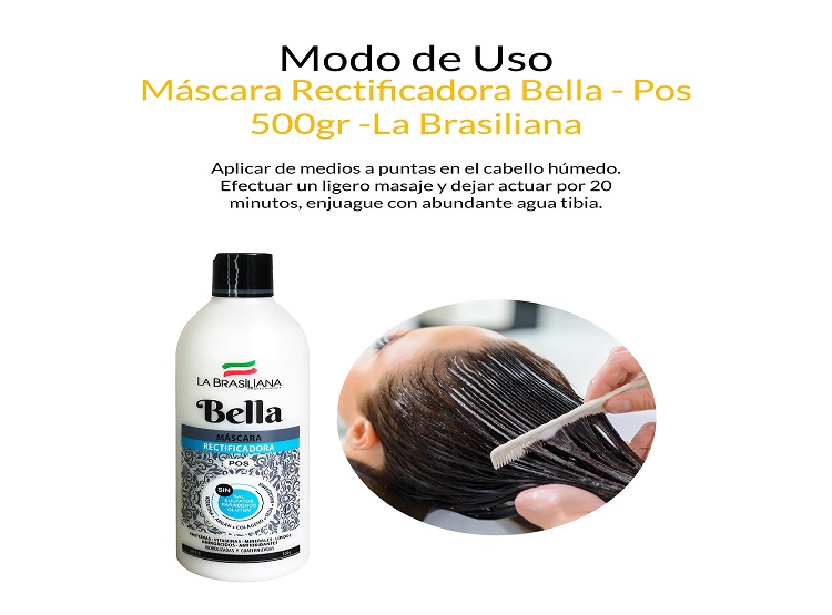 MÁSCARA LA BRASILIANA 3 UNIDADES RECTIFICADORA BELLA POS 500G - 2