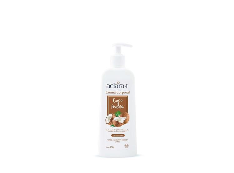 CREMA CORPORAL ACLARA-T COCO Y AVENA 450GR - 1