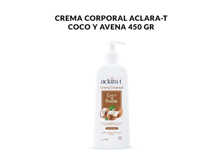 CREMA CORPORAL ACLARA-T COCO Y AVENA 450GR - 1