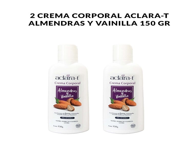 2 CREMA CORPORAL ACLARA-T ALMENDRAS Y VAINILLA 150GR - 1