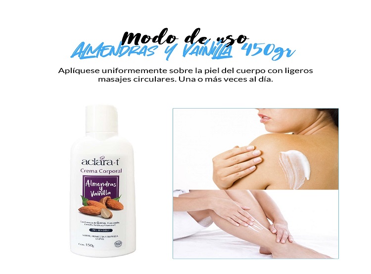 CREMA CORPORAL ACLARA-T ALMENDRAS Y VAINILLA 150GR - 2