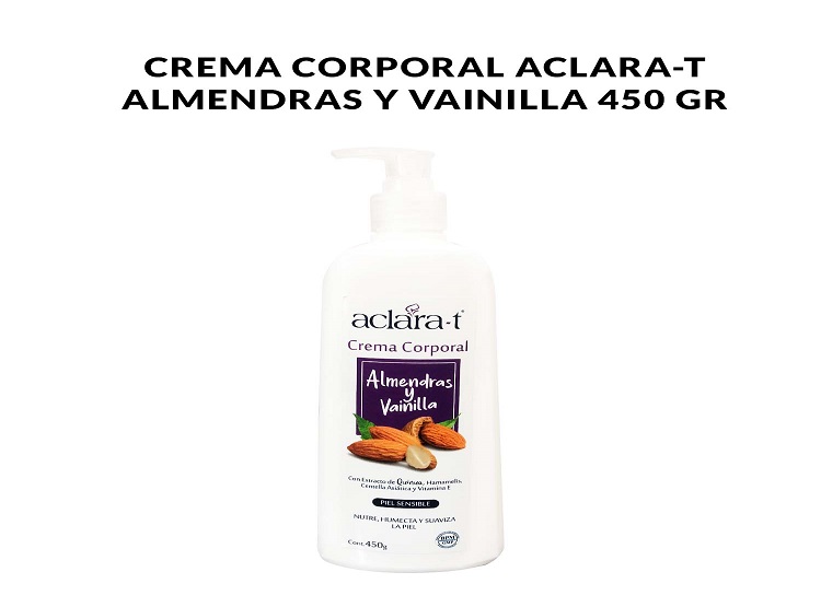 CREMA CORPORAL ACLARA-T ALMENDRAS Y VAINILLA 450GR - 1