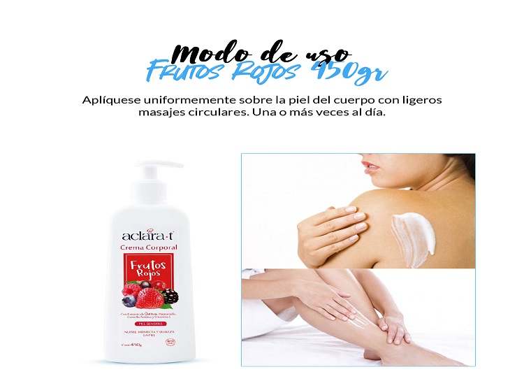 CREMA CORPORAL ACLARA-T FRUTOS ROJOS 450GR - 2