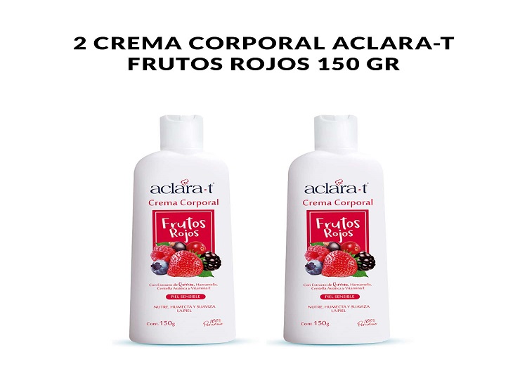 2 CREMA CORPORAL ACLARA-T FRUTOS ROJOS 150GR - 1