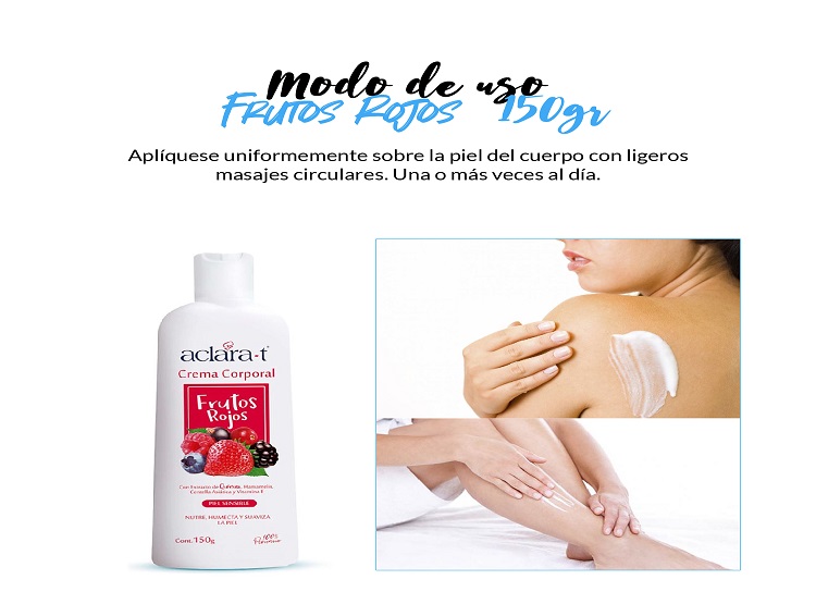 2 CREMA CORPORAL ACLARA-T FRUTOS ROJOS 150GR - 2