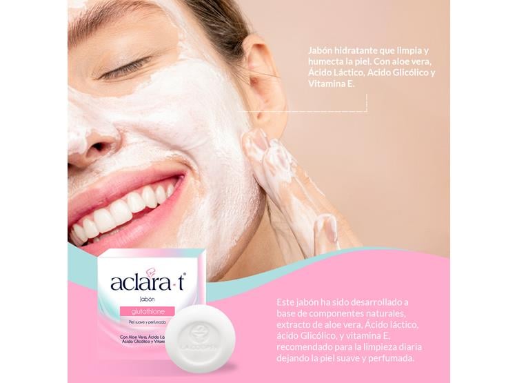 JABÓN CON GLUTATHIONE ACLARA-T 80GR - 2
