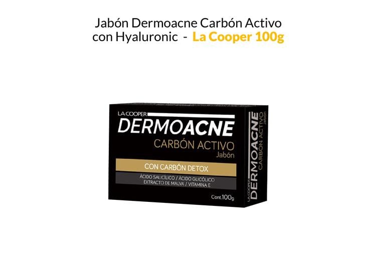 JABÓN DERMOACNE CARBÓN ACTIVO CON HYALURONIC LA COOPER 100GR - 1