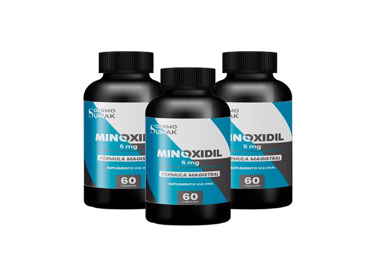 MINOXIDIL 5MG PREMIUN 60 CÁPSULAS DERMOSUMAK 3 UND - 1