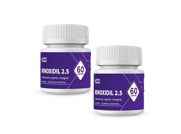MINOXIDIL 2,5MG 60 CAPSULAS DERMO SUMAK 2 UND - 1