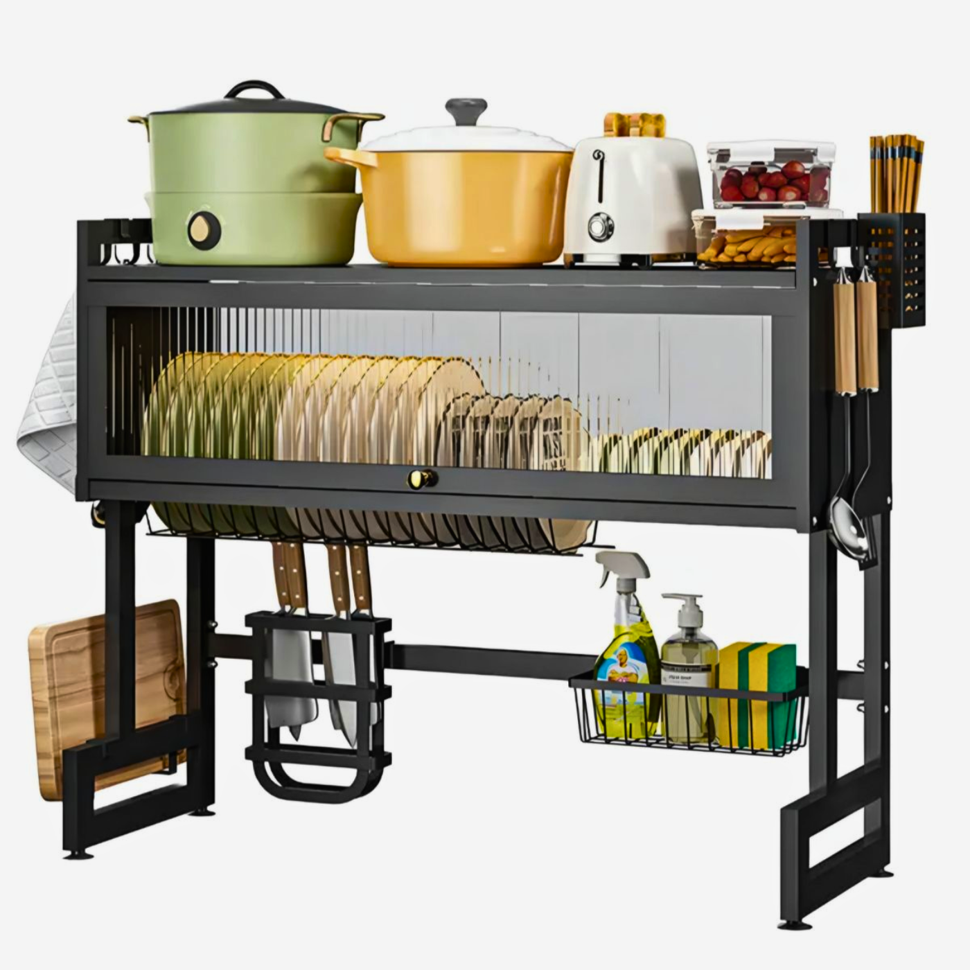 ESCURRIDOR ORGANIZADOR DE PLATOS DE COCINA 85 CM - 1