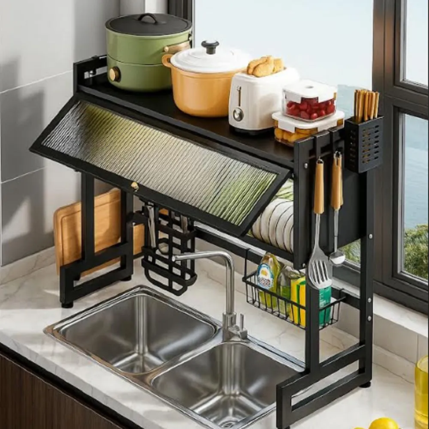 ESCURRIDOR ORGANIZADOR DE PLATOS DE COCINA 85 CM - 5