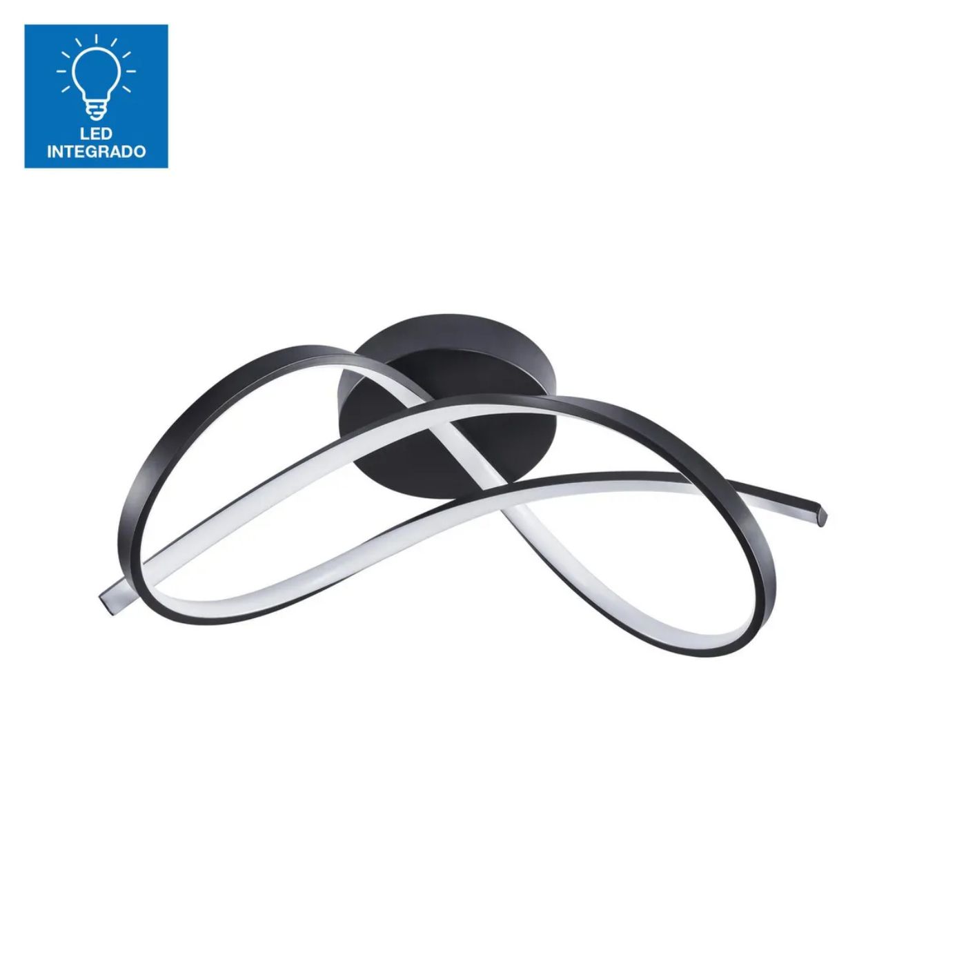 LÁMPARA DE TECHO LED OLAS NEGRO - 1