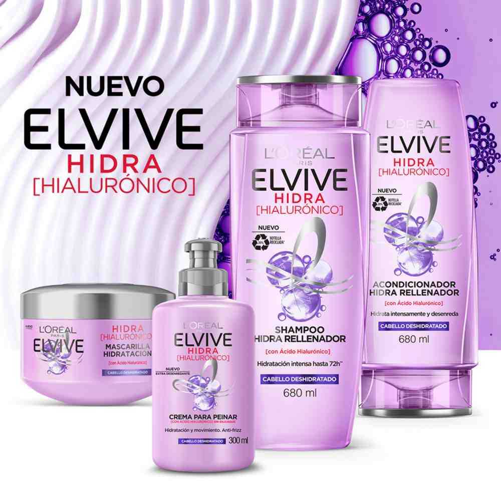 CREMA PARA PEINAR HIDRATACIÓN ELVIVE HIDRA HIALURÓNICO 300 ML - 3