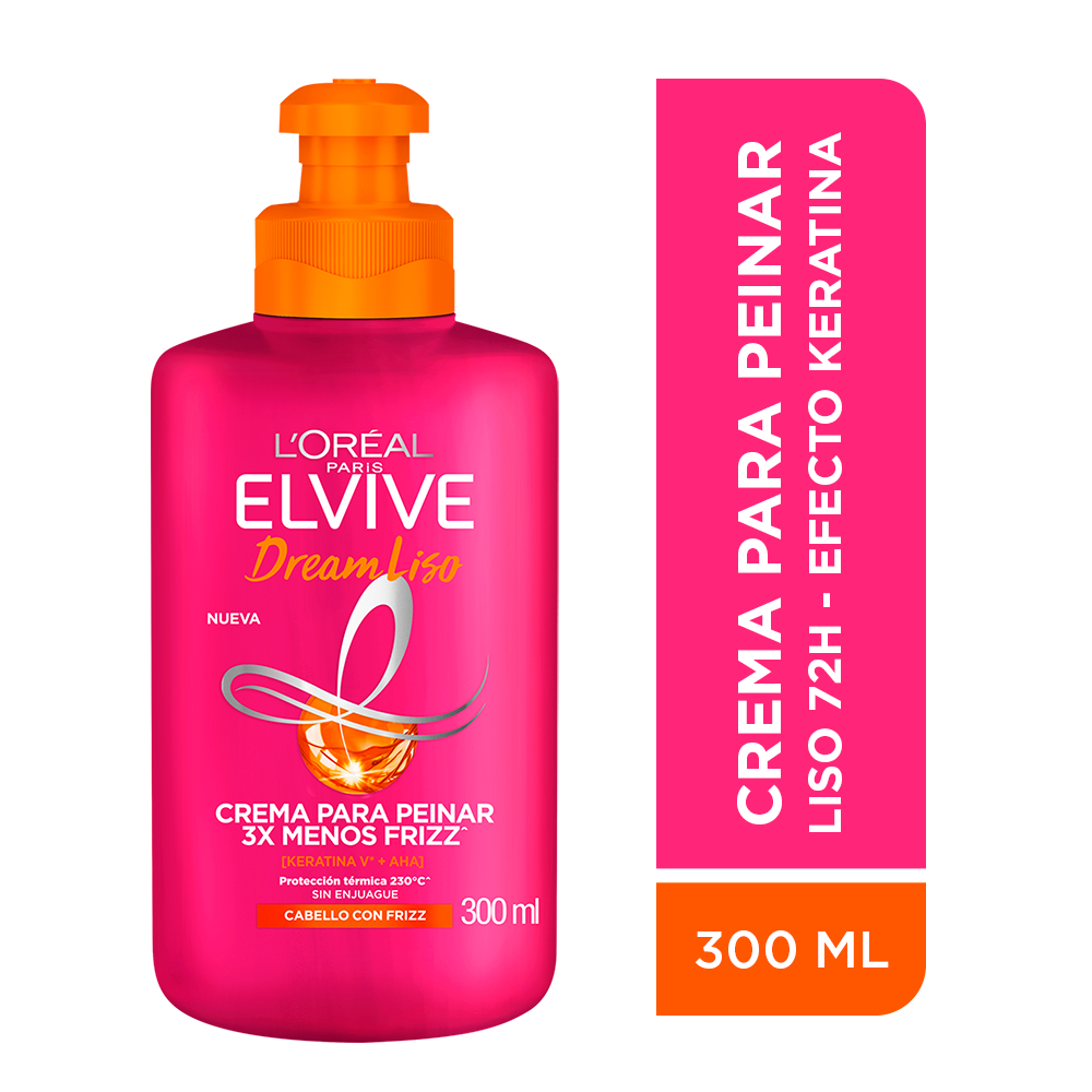 CREMA PARA PEINAR L'OREAL PARIS ELVIVE DREAM LISO 300 ML - 1