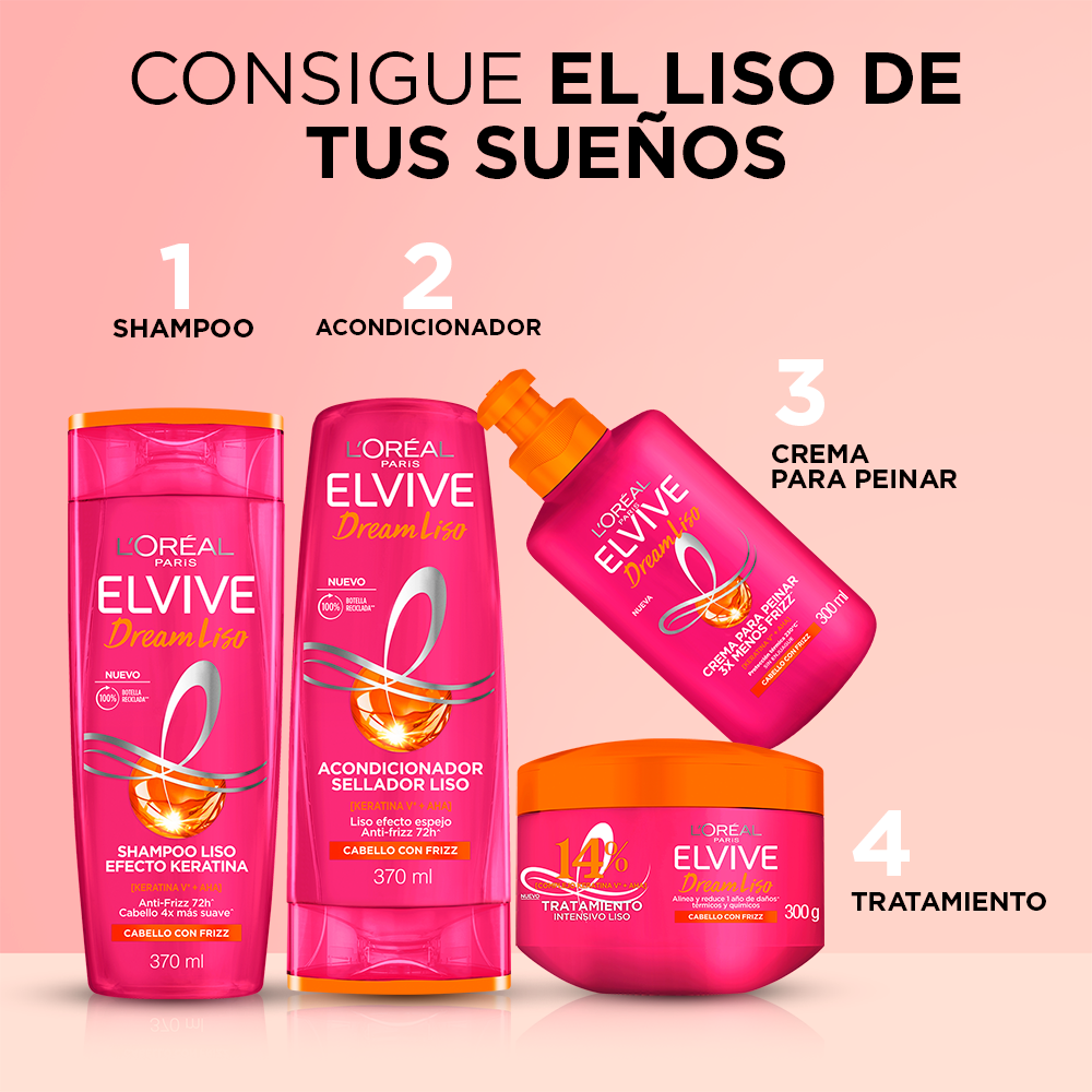 CREMA PARA PEINAR L'OREAL PARIS ELVIVE DREAM LISO 300 ML - 7