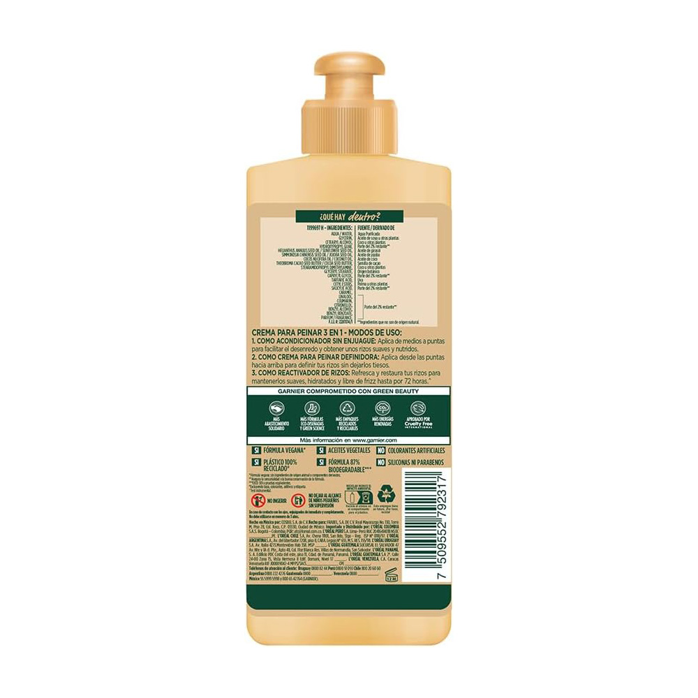 CREMA PARA PEINAR HAIR FOOD CACAO PELO RIZADO 300ML - 2