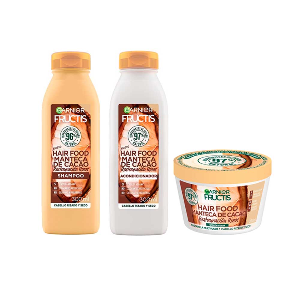 PACK FRUCTIS CACAO: SHAMPOO + ACONDICIONADOR + MASCARILLA - 1