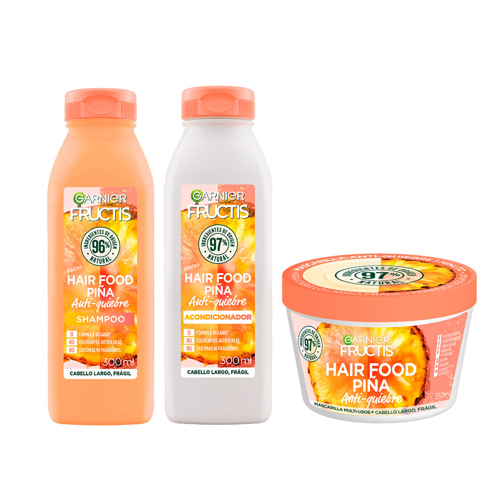PACK FRUCTIS PIÑA: SHAMPOO + ACONDICIONADOR + MASCARILLA - 1