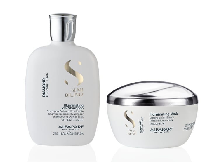 SHAMPOO ALFAPARF A560 DÚO SEMI DI LINO DIAMOND 250ML + MASCARILLA 200ML - 1