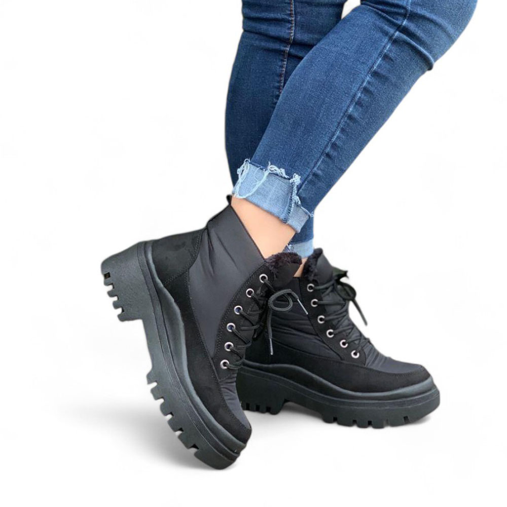 Ripley - BOTAS MUJER NEGRO PASADOR CON SUELA GOMA 1022L-58