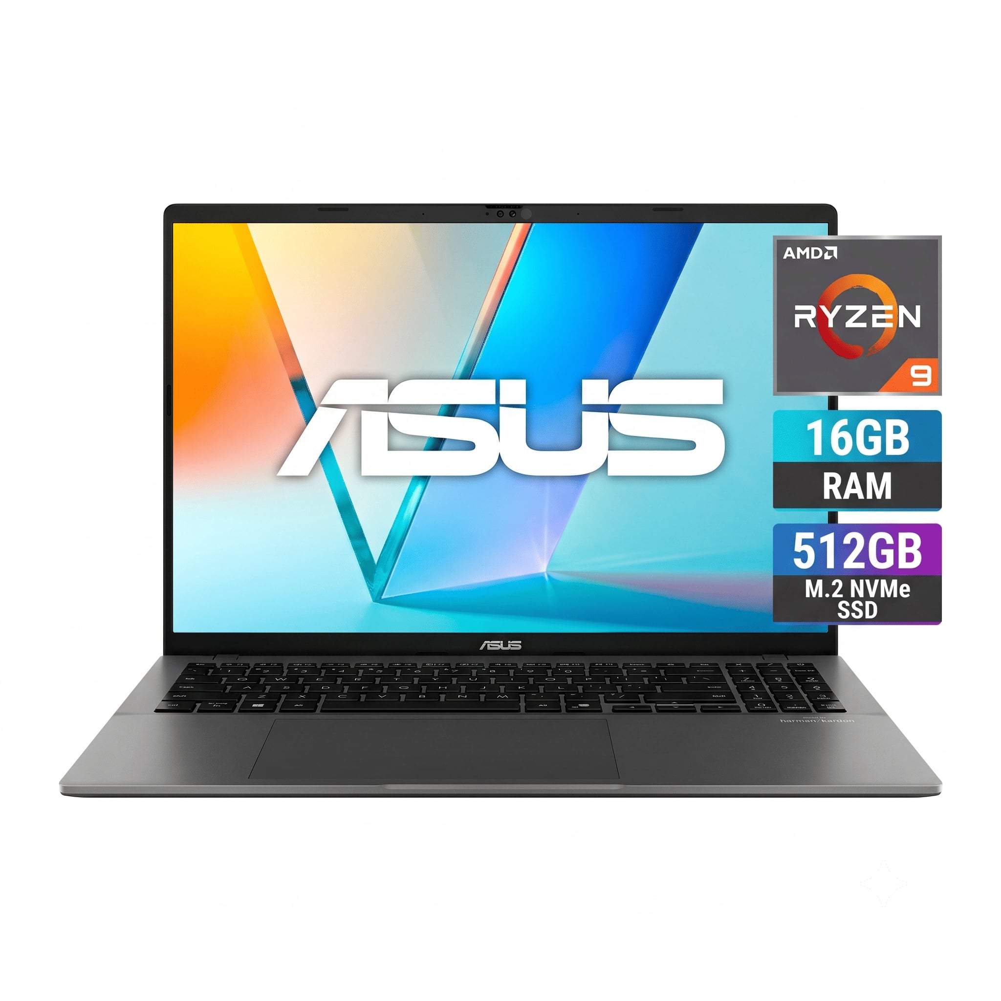 LAPTOP ASUS VIVOBOOK S16 RYZEN 9 16GB 512GB SSD W11 - 1