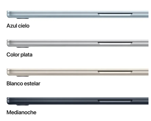 MACBOOK AIR APPLE 15' M5 10C/10C 16GB 512GB PLATA - 3