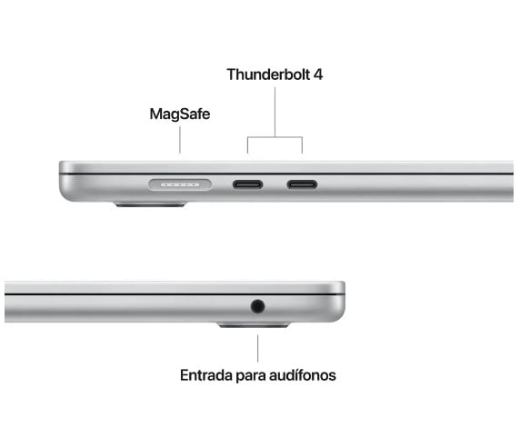 MACBOOK AIR APPLE 15' M5 10C/10C 16GB 512GB PLATA - 4