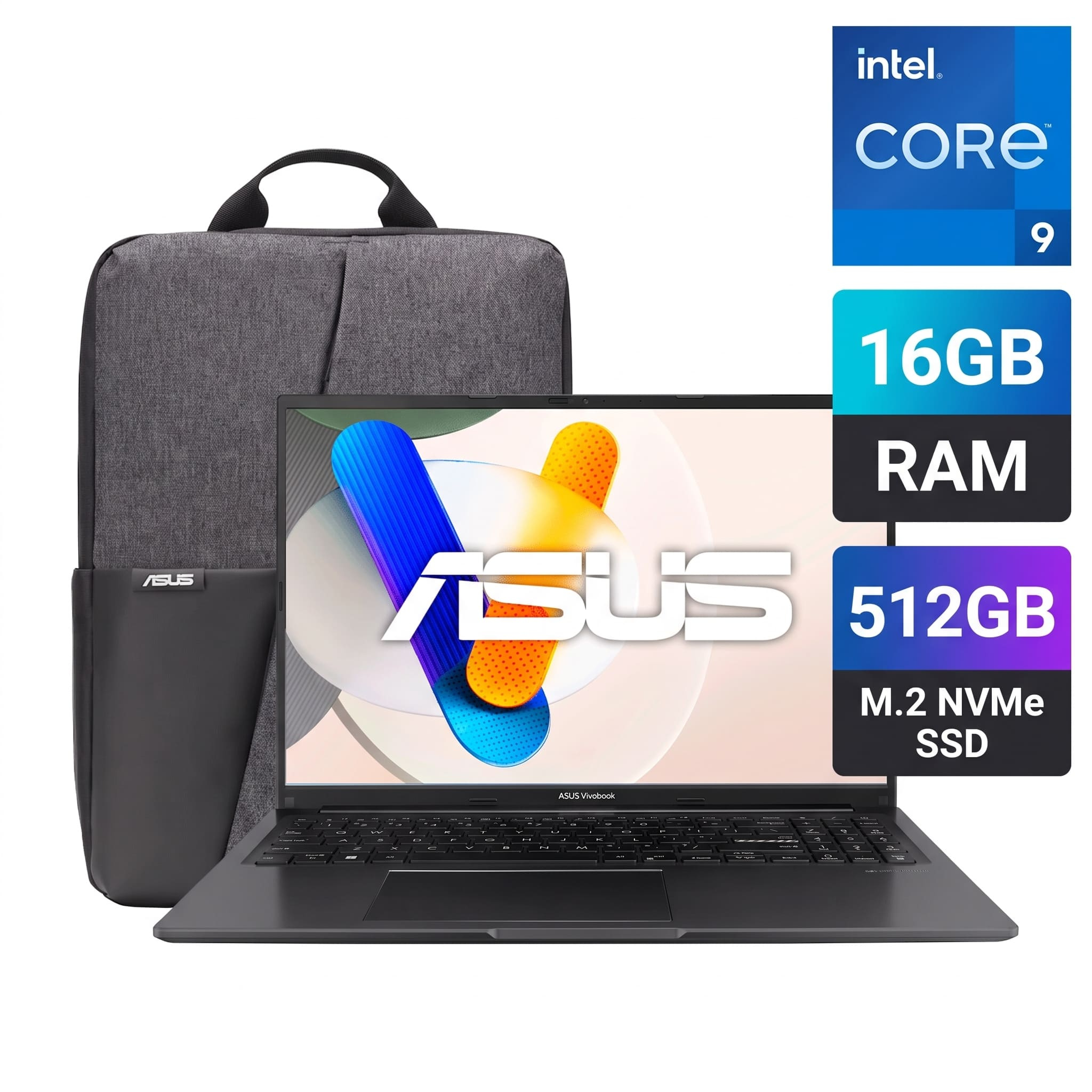 LAPTOP ASUS VIVOBOOK 16 CORE9 16GB 512GB SSD WIN11 16 - 1