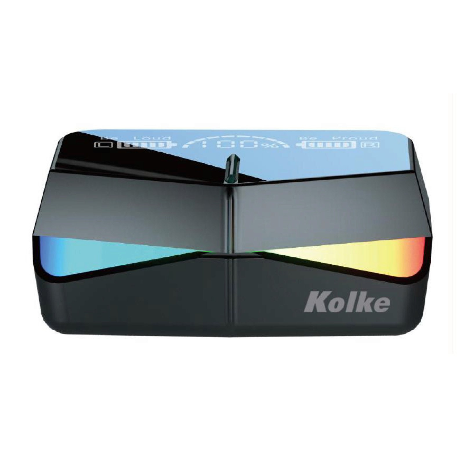AUDÍFONOS TWS KOLKE NOVA KAB-676 ENC DISPLAY RGB NEGRO - 1