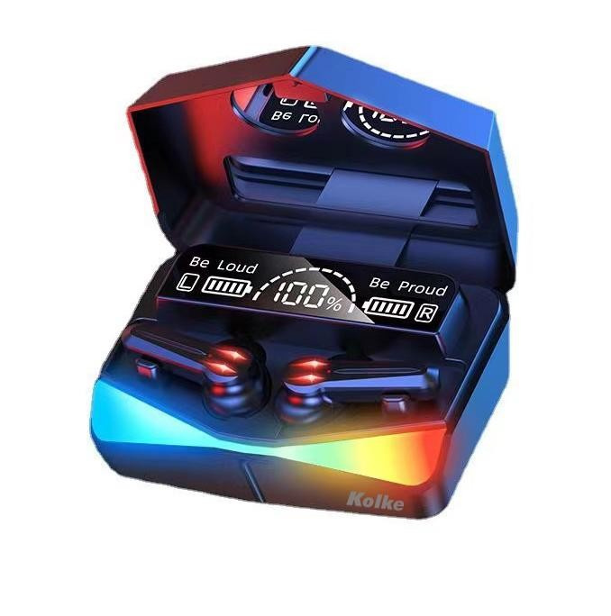 AUDÍFONOS TWS KOLKE NOVA KAB-676 ENC DISPLAY RGB NEGRO - 4
