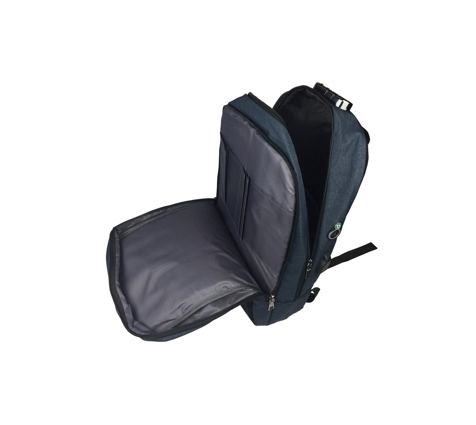 MOCHILA ANTIRROBO KOLKE TRIP KVM-338 CANDADO TSA USB GRIS - 2