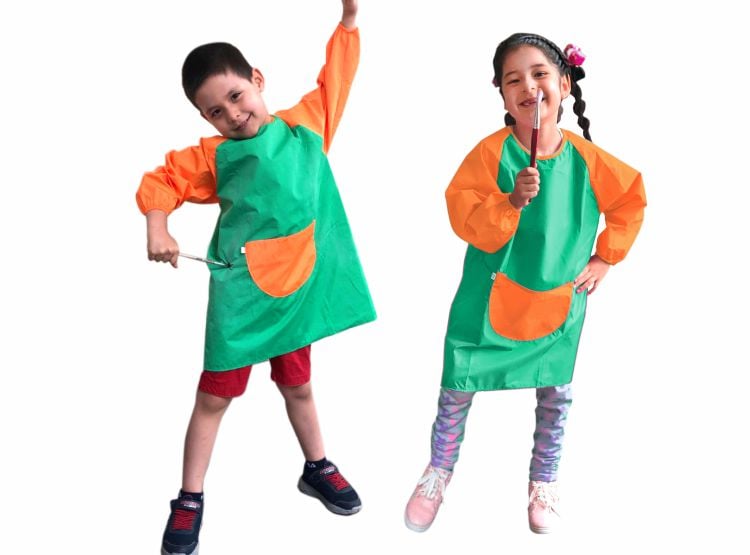 MANDIL DE ARTE IMPERMEABLE MANGA LARGA PARA NIÑOS 3 A 5 AÑOS - 2