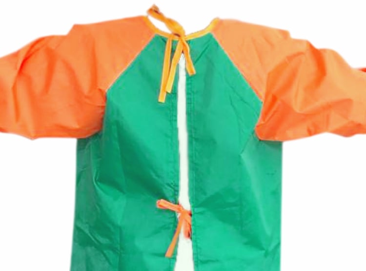 MANDIL DE ARTE IMPERMEABLE MANGA LARGA PARA NIÑOS 3 A 5 AÑOS - 3